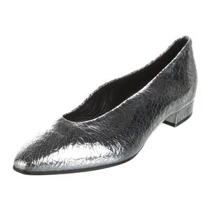 Loro Piana Silver Metallic Flats